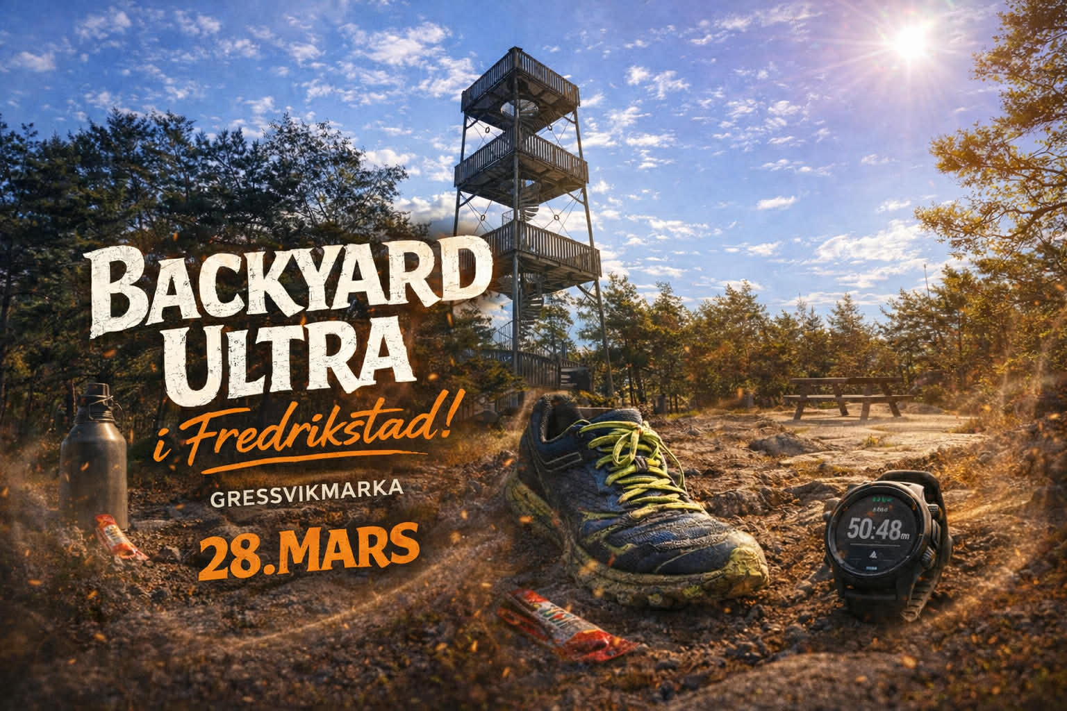 Backyard Ultra Fredrikstad i Trondalen 28.mars