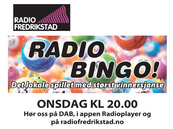 Radiobingo fra Radio Fredrikstad kan spilles onsdager hos Gresvik IF på klubbhuset