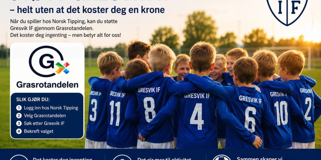 Støtt Gresvik IF gjennom Grasrotandelen