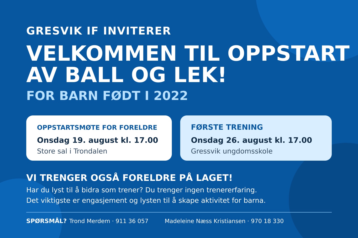 Velkommen til ball og lek for 2022-kullet